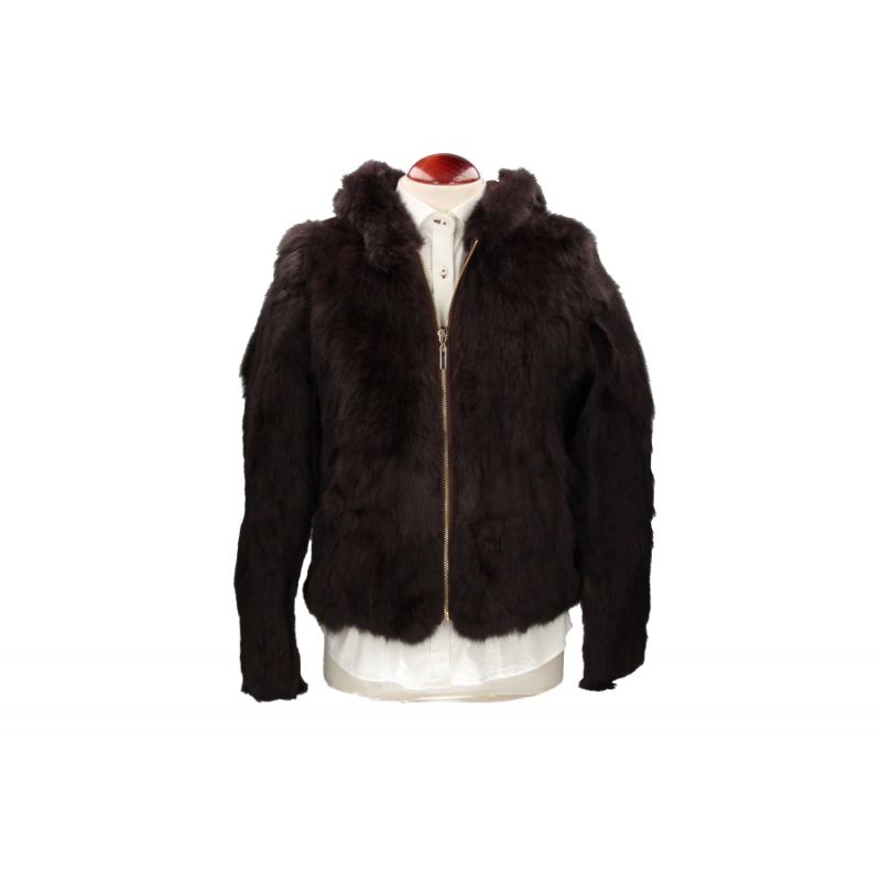 Blouson à capuche marron