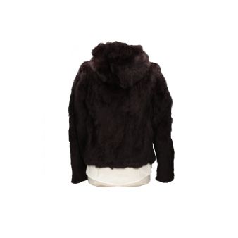 Blouson à capuche marron