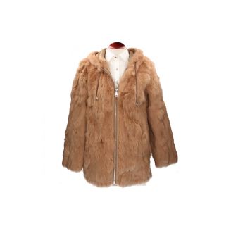 Manteau à capuche camel