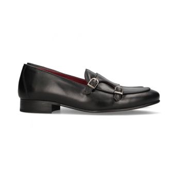 Mocassin double boucle noir