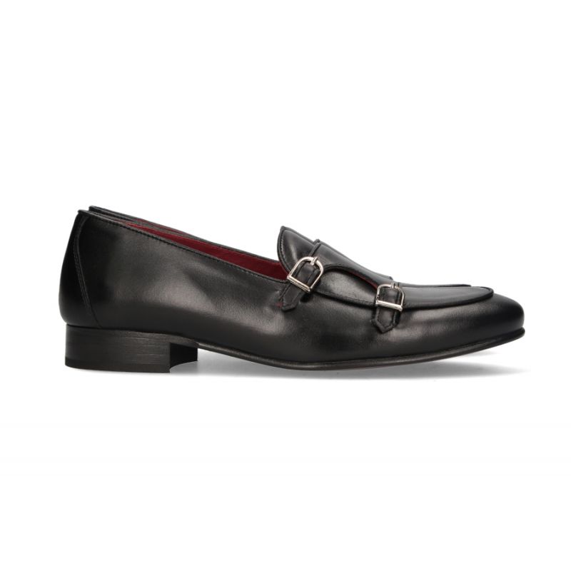 Mocassin double boucle noir