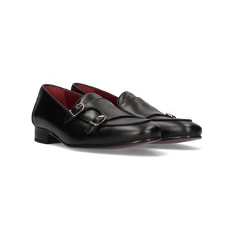 Mocassin double boucle noir