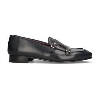 Mocassin double boucle marine