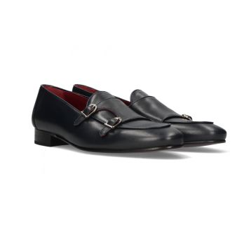 Mocassin double boucle marine