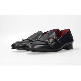 Mocassin double boucle marine
