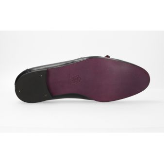 Mocassin double boucle marine