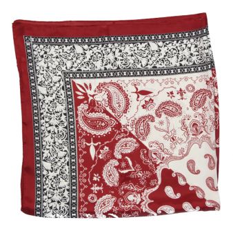 Foulard petit cachemire rouge