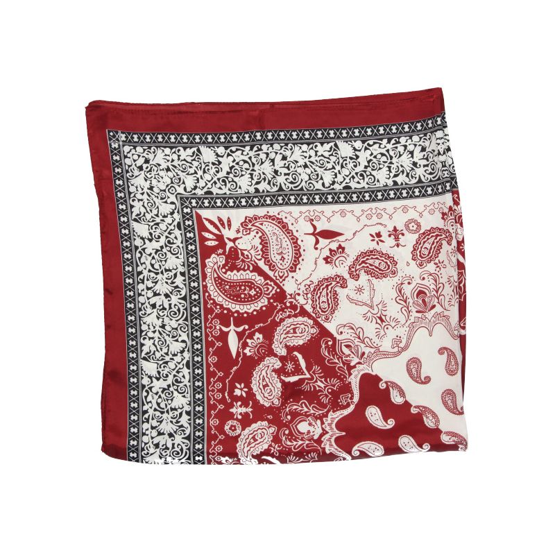 Foulard petit cachemire rouge