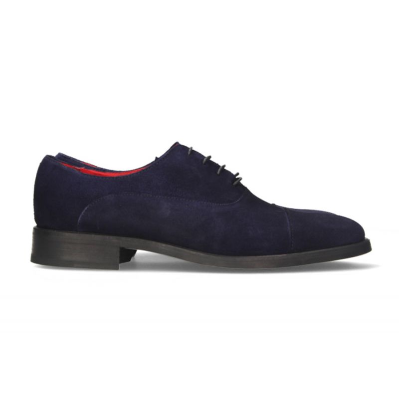 Chaussure anglaise en suède bleue