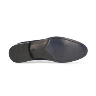 Chaussure anglaise en suède bleue