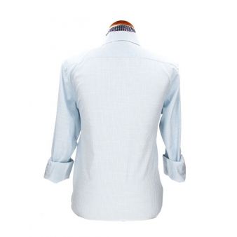 Camisa Cubana Rayas celestes