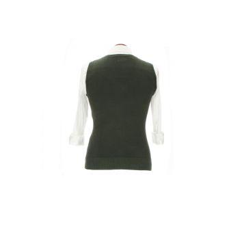 Pull sans manches kaki