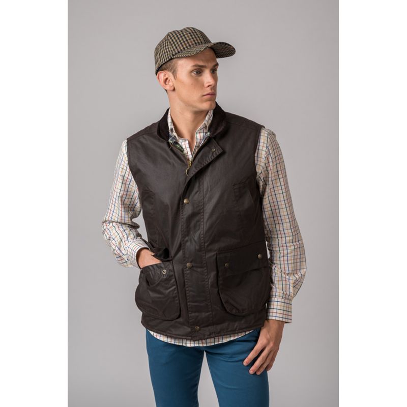 Colete Encerado York Gilet Marrom