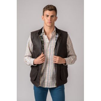 Colete Encerado York Gilet Marrom