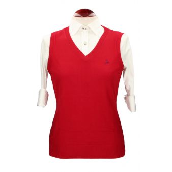 Red sleeveless pullover