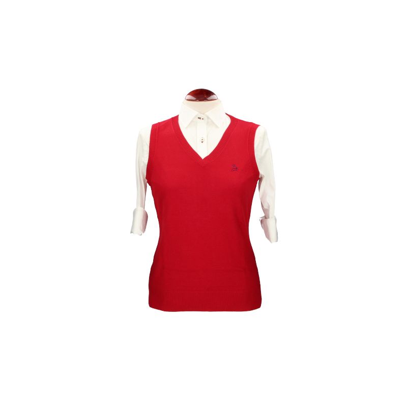 Colete sem mangas em vermelho