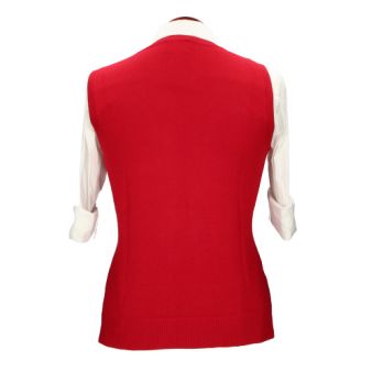 Colete sem mangas em vermelho