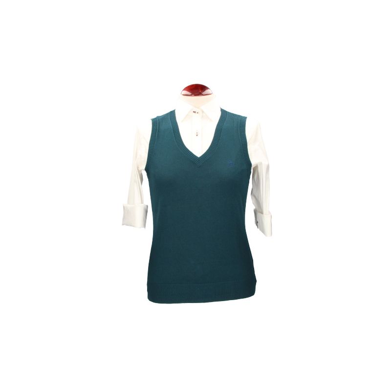 Pull sans manches vert