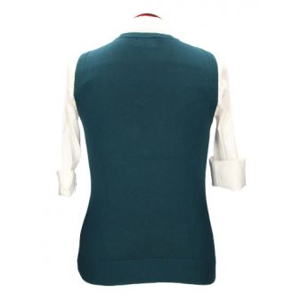 Pull sans manches vert