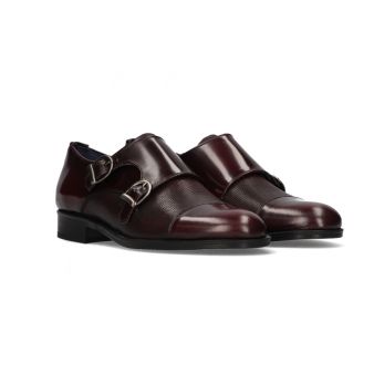 Mocassin double boucle bordeaux