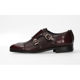 Mocassin double boucle bordeaux