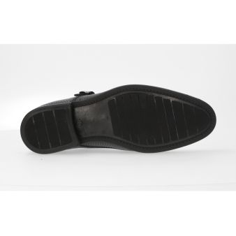 Chaussure double boucle à motif noir