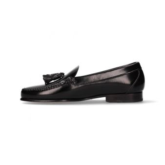 Mocassin avec pompons noir