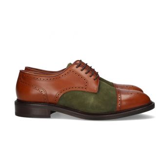Blucher piel y ante verde...