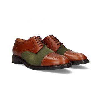 Blucher piel y ante verde Valverde del Camino