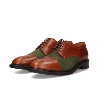 Blucher piel y ante verde Valverde del Camino