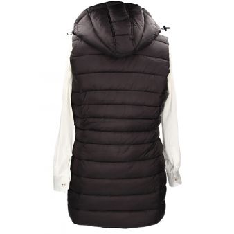 Gilet long matelassé noir