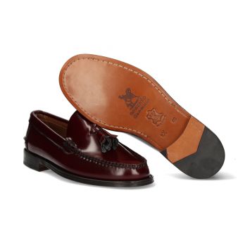 Mocassin avec pompons corinthe semelle en cuir