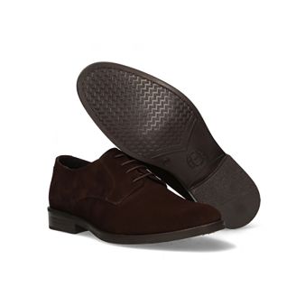 Sapato de Cadarços de Camurça Marrom