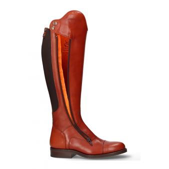 Bota hípica com elástico em couro Valverde del Camino
