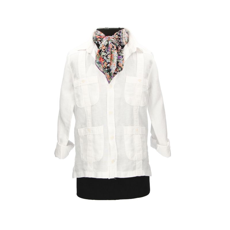 Camisa Cubana para Crianças Branca