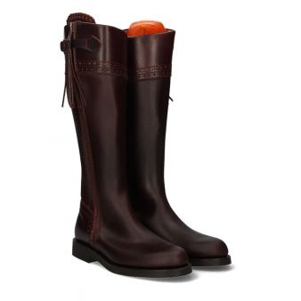 Bota de caça ternera alta piso botões Valverde del Camino