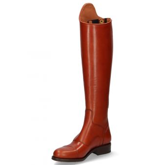 Bota hípica feminina com elástico em couro Valverde del Camino