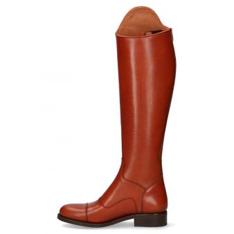 Bota hípica feminina com elástico em couro Valverde del Camino