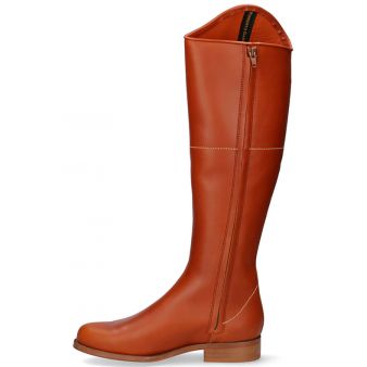 Natural coloured riding boot with zipper Valverde del Camino