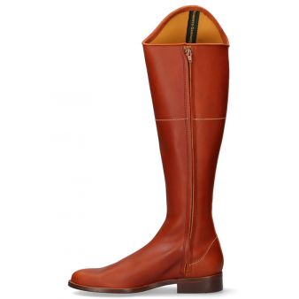 Hazelnut colour riding boot with zipper