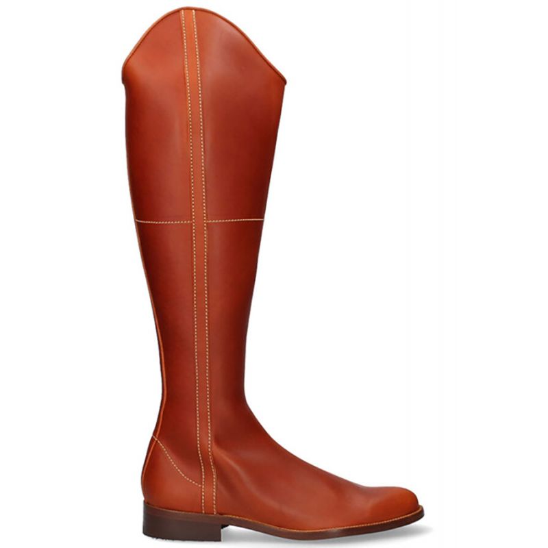 Hazelnut colour riding boot with zipper Valverde del Camino