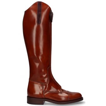 Brown front zipper riding...