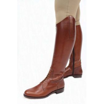 Bota hípica com zíper lateral de couro Valverde del Camino