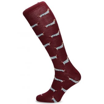 Meia teckel bordeaux