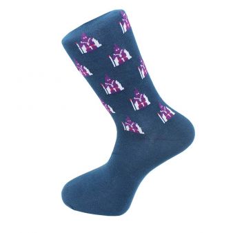 Purple sock with Easter procession Nazarene pattern
