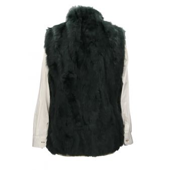 Gilet en fourrure femme émeraude