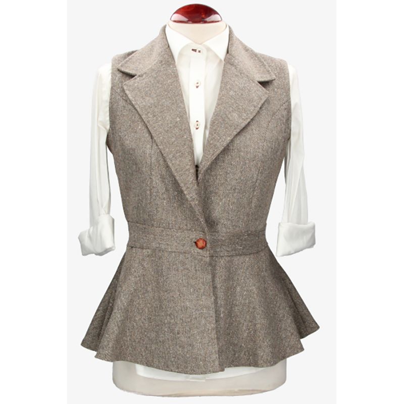Gilet Oporto marron en denim