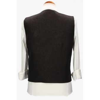 Gilet Évora en chevrons marron foncé