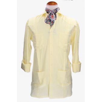 Chemise cubaine jaune