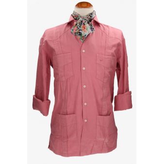 Chemise cubaine corail